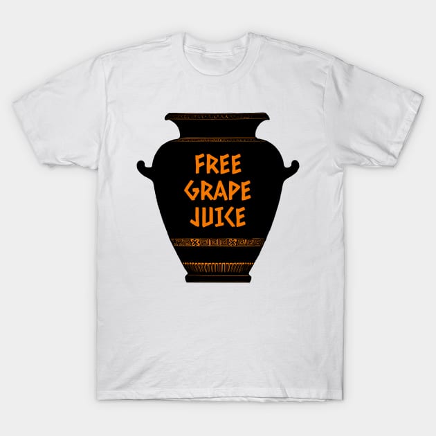 Ancient Greece Red Figure Vase Free Grape Juice Greek Wine T-Shirt by LegitHooligan